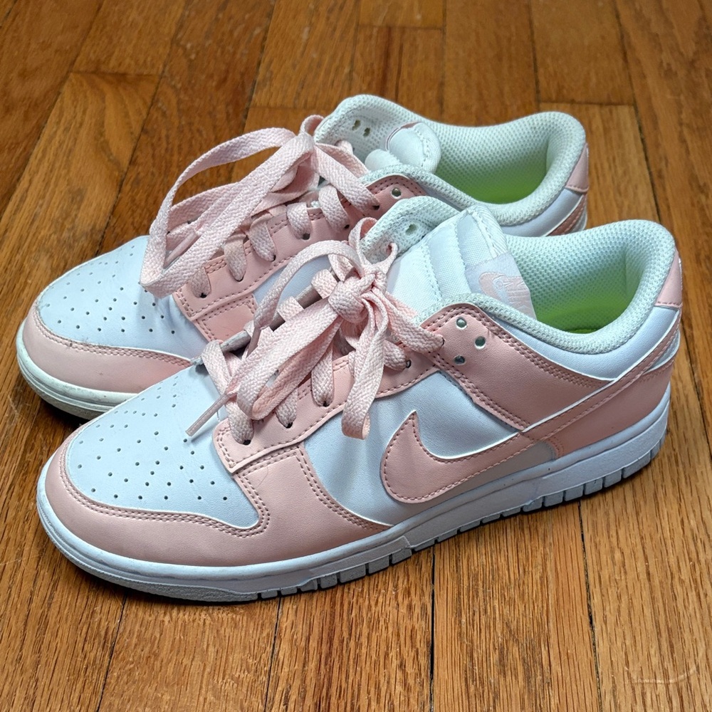 Nike Blush Pink and White Low-Tops